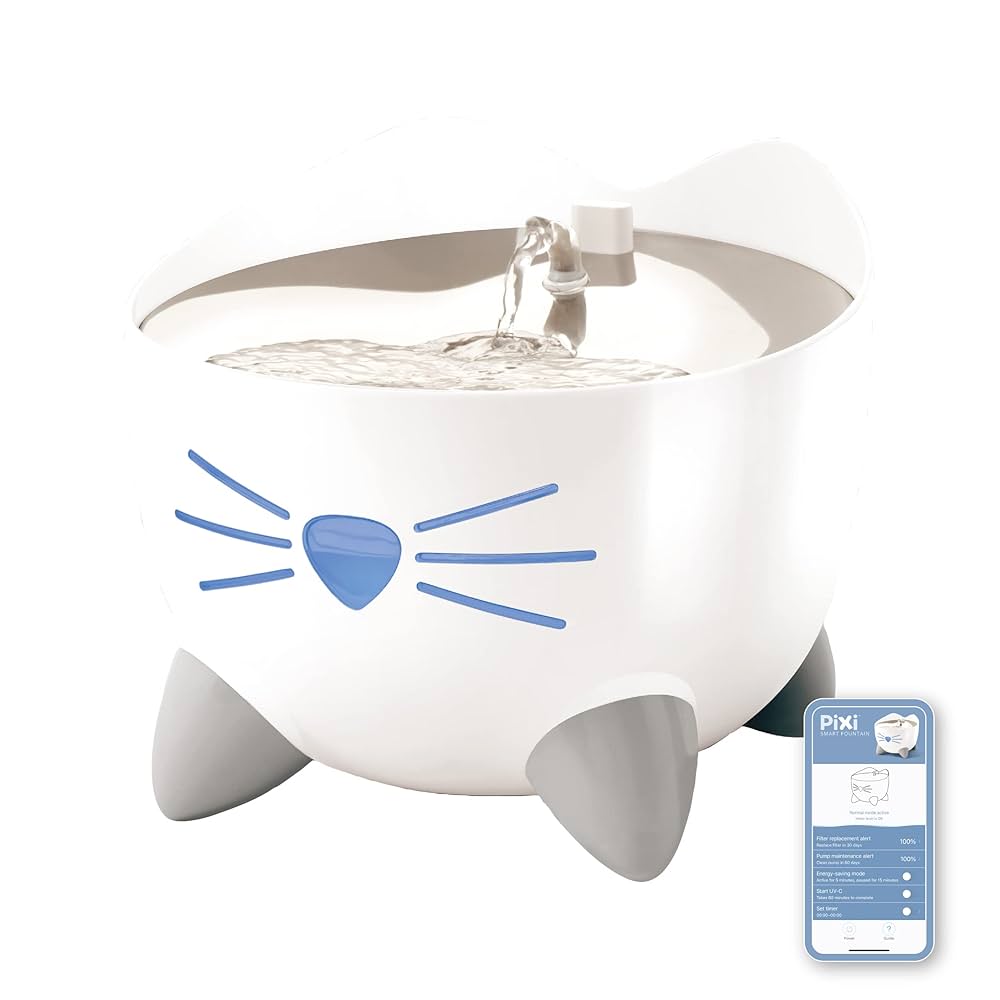 Catit Pixi スマート ファウンテン 静音 猫用スマート給水器 自動給水 Amazon.co.jp: Catit Pixi ファウンテン ブルー 静音 猫用